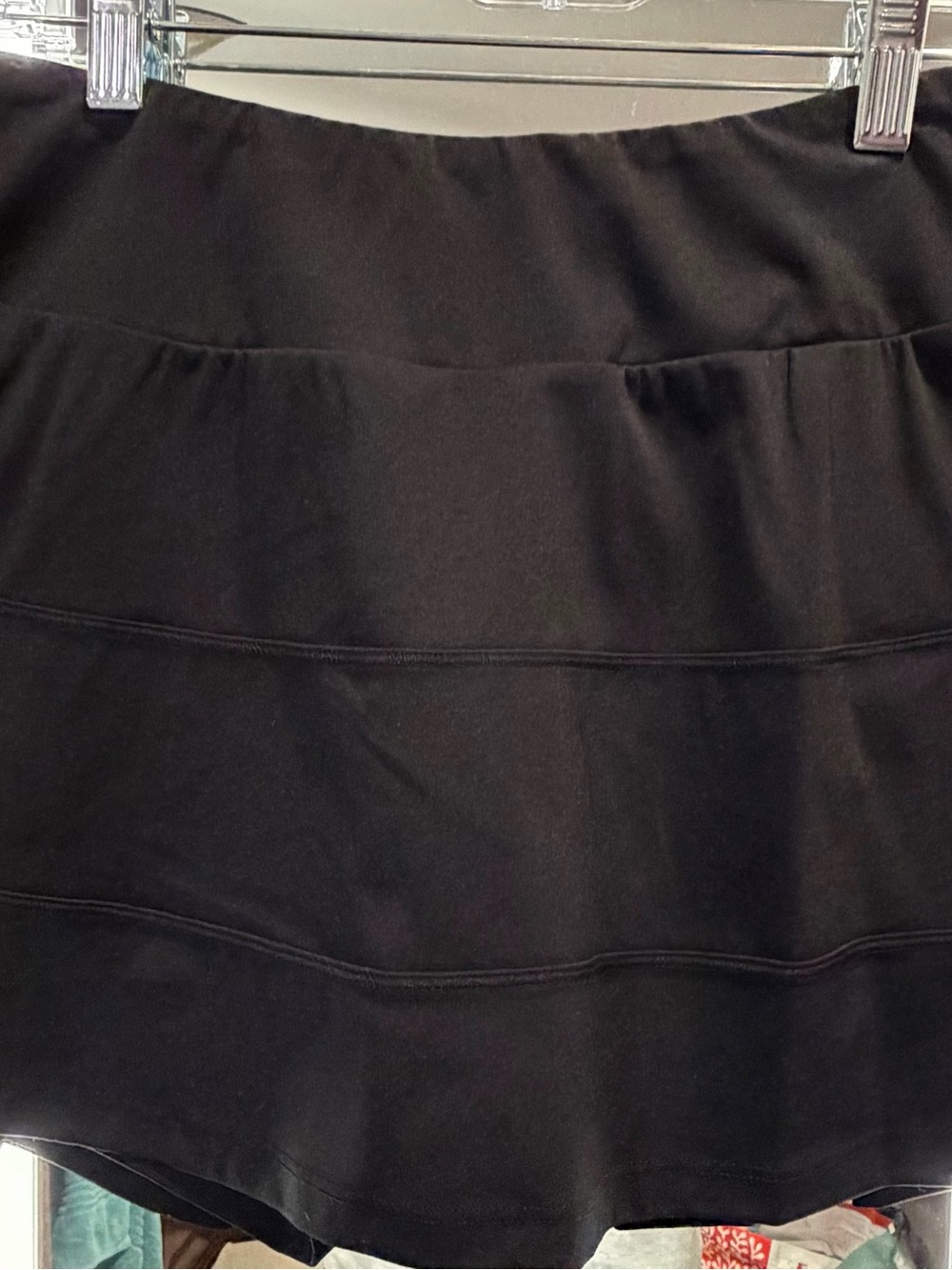 SHEIN Black Basic Tiered Mini Skirt